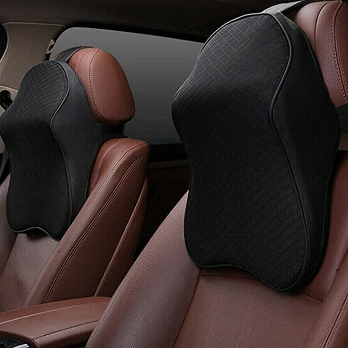 Car Seat Headrest Neck Rest Cushion, Car Neck Pillow Durable 100% Pure Memory Foam Neck Pillow with Breathable Removable Cover, Comfortable Ergonomic & Neck Pain Relief(14.17x11.8x3.9 in)