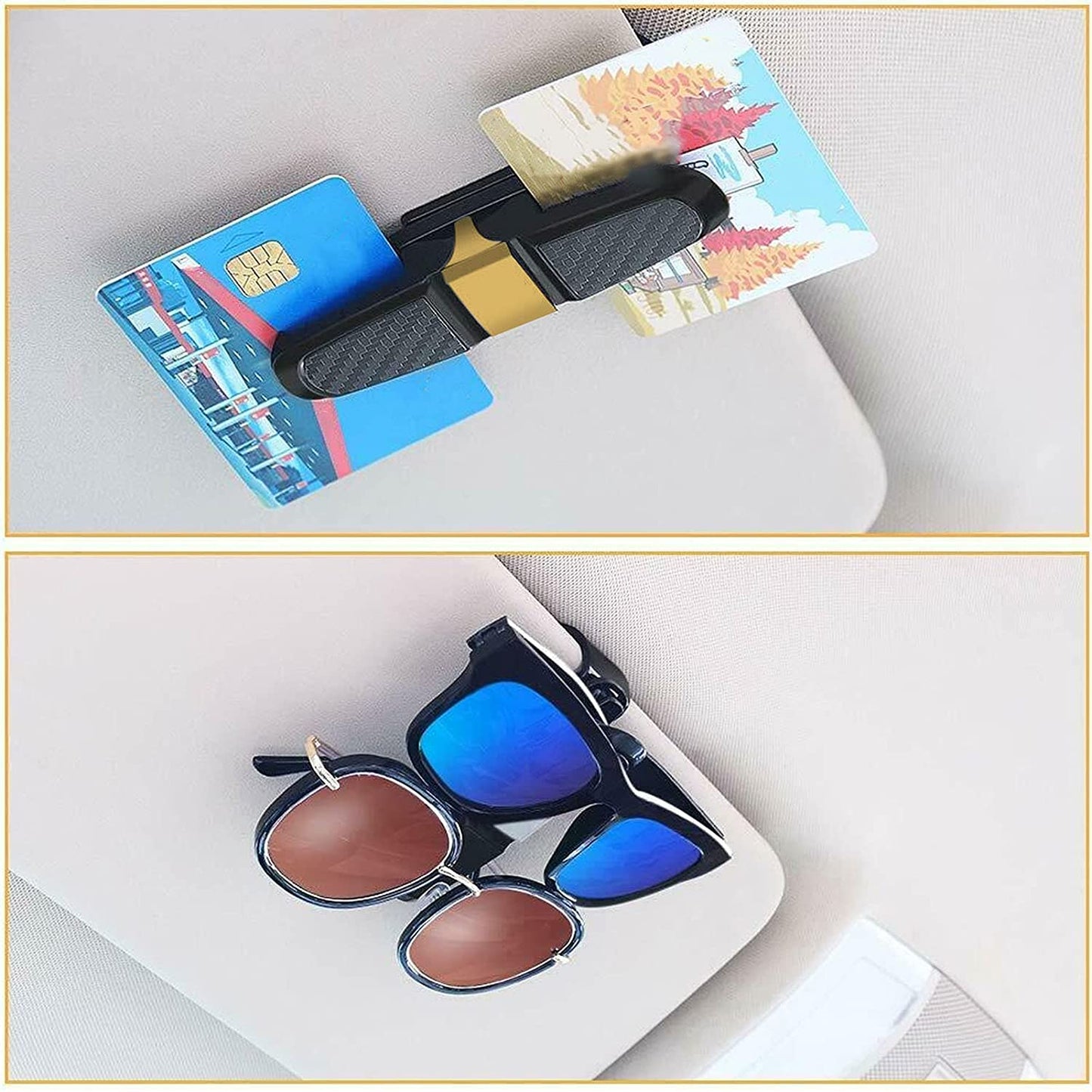 Glasses Holder for Car Sun Visor (Pack of 2)