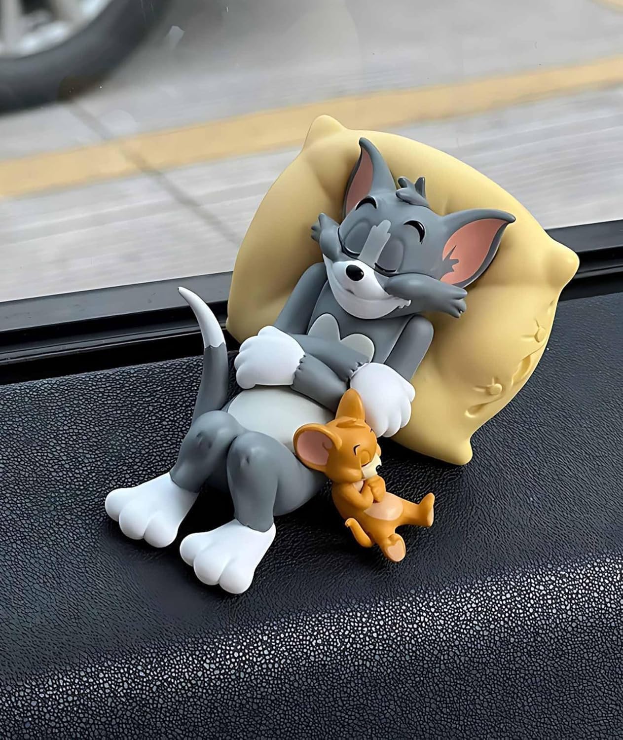 YOURKARTS.COM Tom & Jerry Cute Sleeping Car Interior Accessory, Dashboard and Table Decoration