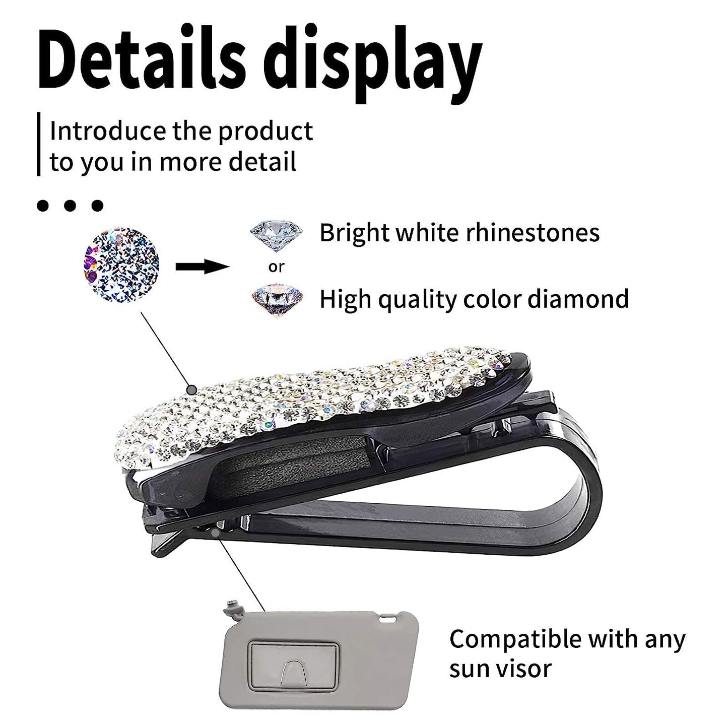 Glasses Holder for Car Sun Visor (Pack of 2)