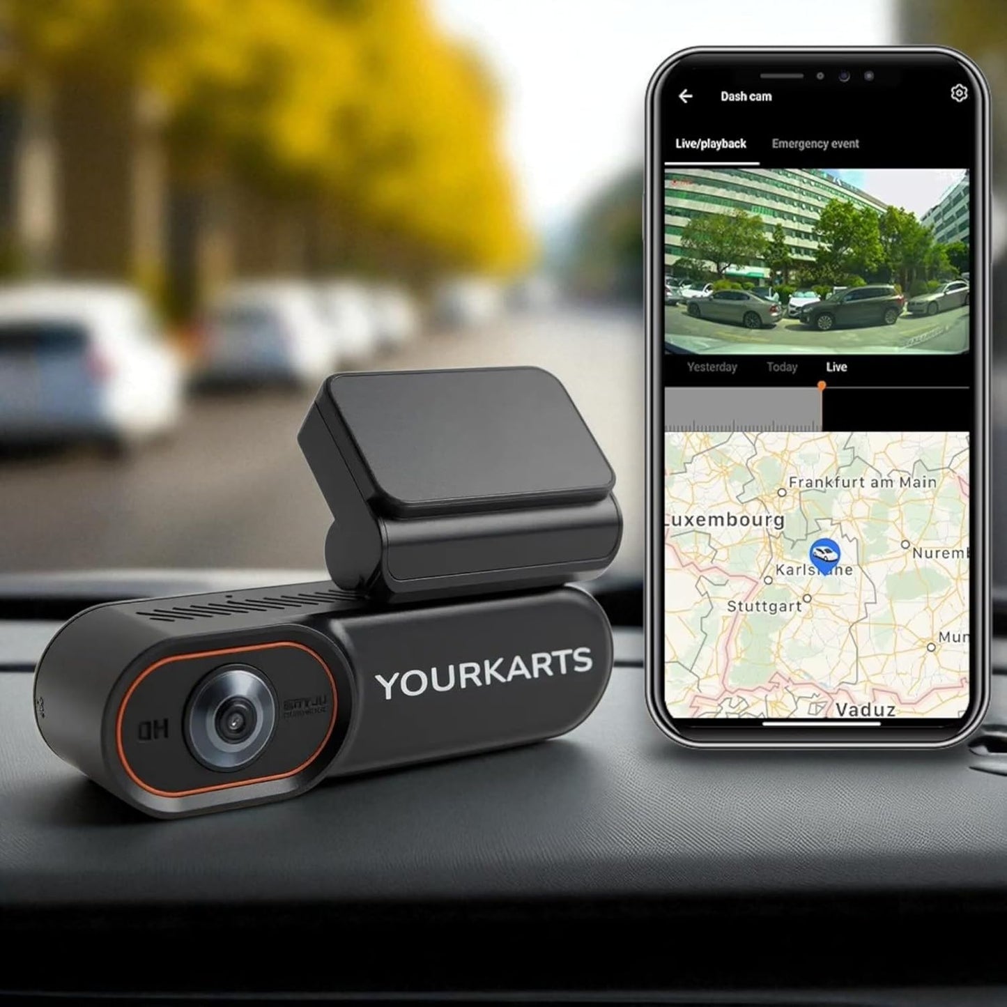 4G Pro Dashcam with 24/7 Remote Access, GPS Tracking, App Control & Smart Parking Monitor