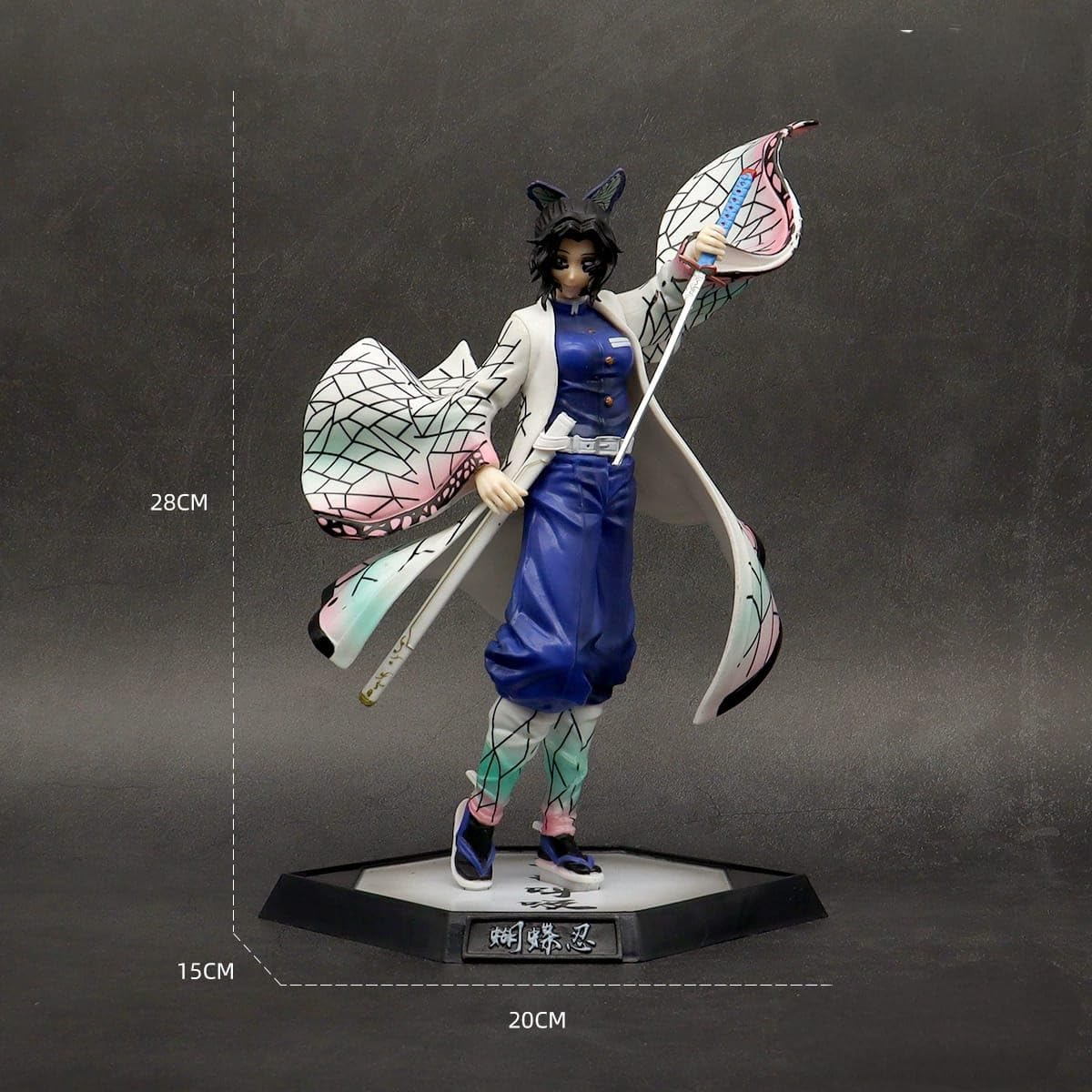 Demon Slayer Anime Character Action Figure, Red Battle Form, 29 cm Height, Collectible Statue