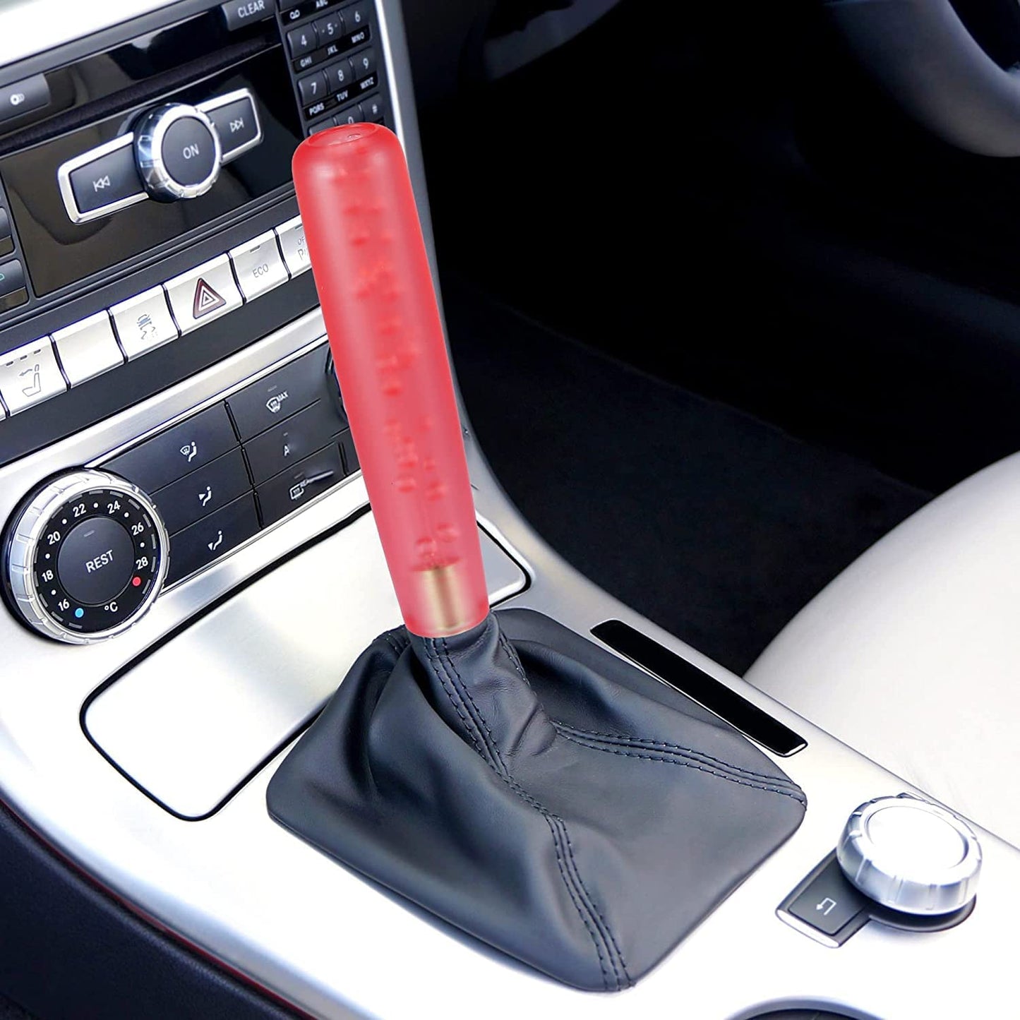 YOURKARTS LED Crystal Bubble Styling Sporty Handle Gear Shift Knob Manual/Automatic Universal conical Shape (15 cm)