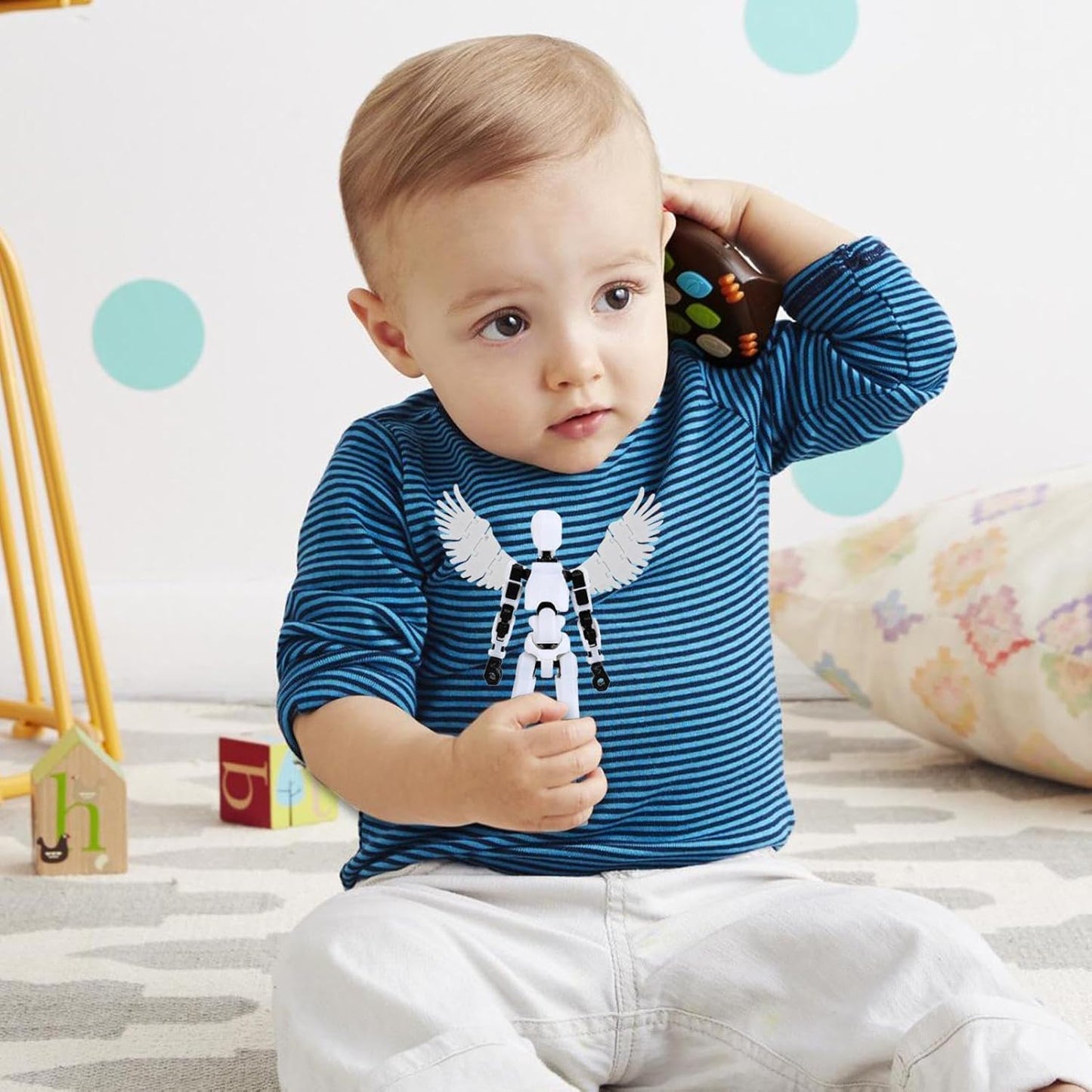 YOURKARTS.COM 3D Printed Action Figure, Moving Robot Toy for Kids and Adults, Multi Joints Fully Movable