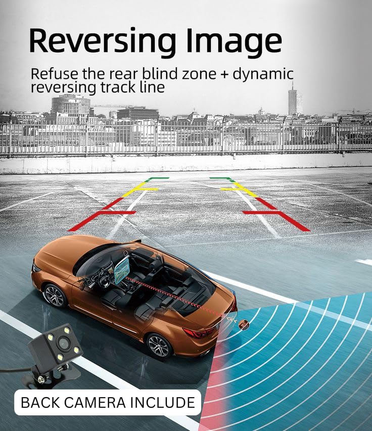 YOURKARTS.COM L33 Plus Dash Camera – Dual 1080P Front and Rear Recording with WiFi, App Connectivity, G-Sensor, GPS Support, and Loop Recording