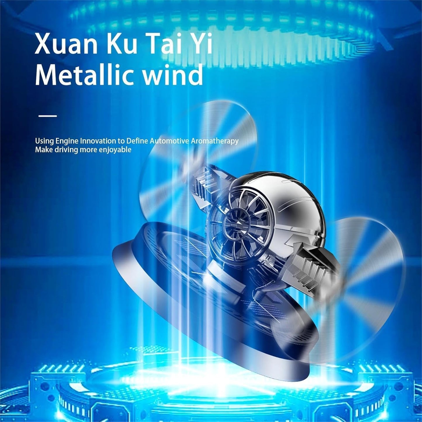 YOURKARTS.COM Car Solar Aroma Therapy | Solar Powered Aromatherapy with Mecha Design Air Freshener Accessories | 360° Fragrance Diffusion Rotation for Car, Home, Living Room