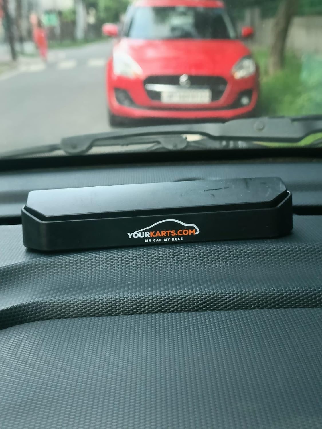 YOURKARTS.COM PVC Car Phone Number Dashboard Fantasy Display Plate, 27 x 8 cm, Push Down to Hide Number (Black)