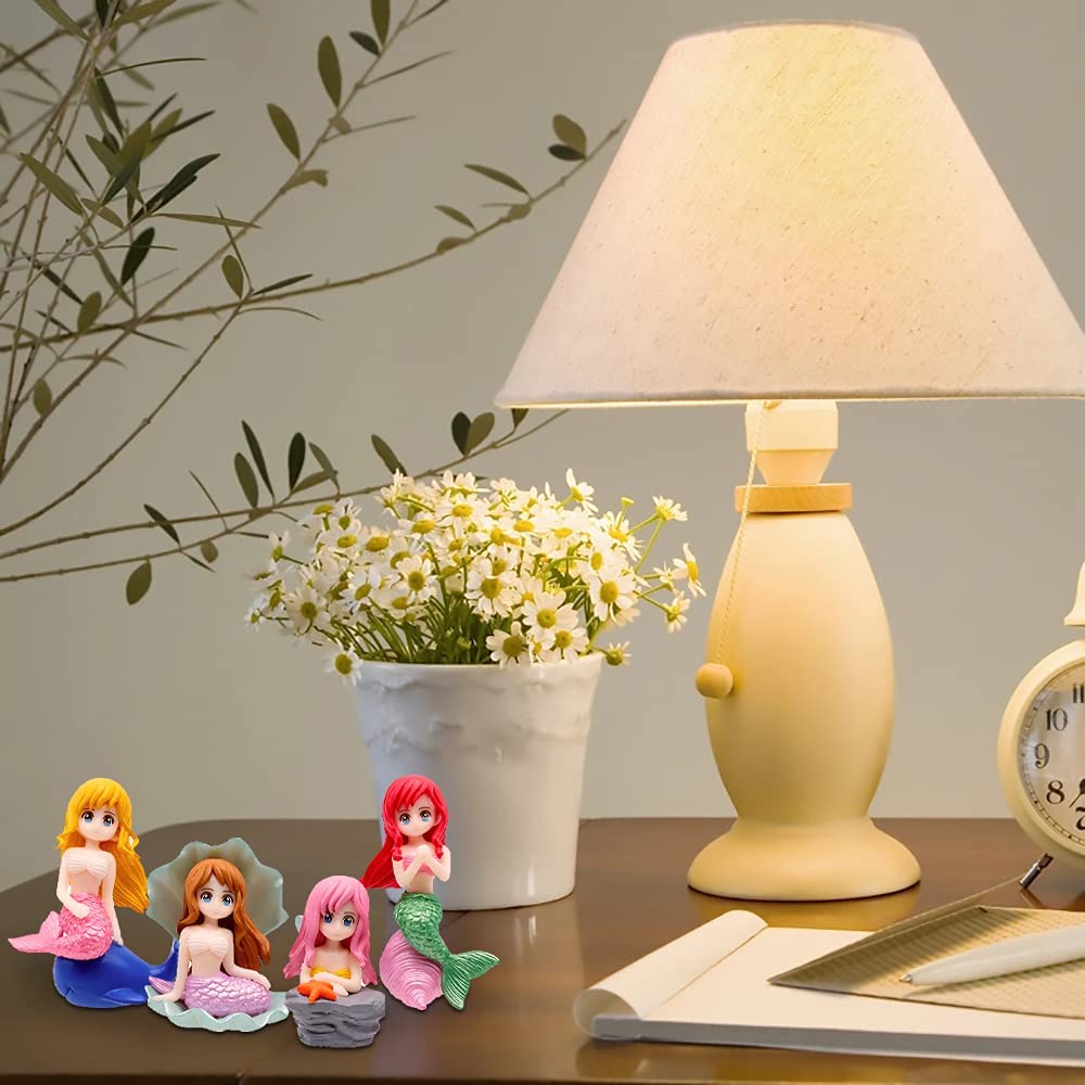 YOURKARTS.COM Car Dashboard Ornaments, Mermaid and Duck with Raincoat Design, 5 cm, Set of 4 (Mermaid)