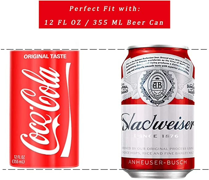 YOURKARTS.COM Silicone Can Sleeve for Cola Beer for 550ML Cans – Looks Like Regular Soda Can | Hide Alcoholic Beverage Easily | Reusable Cooler Sleeve...