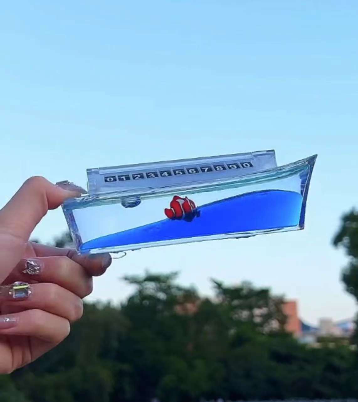 YOURKARTS.COM Car Liquid Wave Floating Ship Car Interior Dashboard Decorative Showpiece for Car Dashboard, Paperweight, Home Decor Decoration & Gift