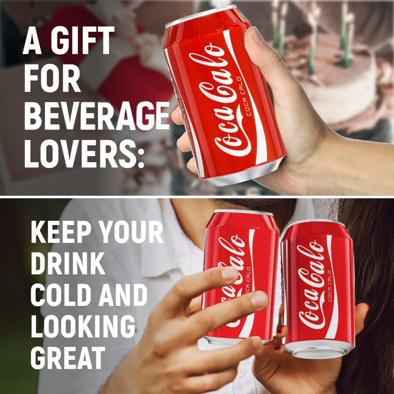 YOURKARTS.COM Silicone Can Sleeve for Cola Beer for 550ML Cans – Looks Like Regular Soda Can | Hide Alcoholic Beverage Easily | Reusable Cooler Sleeve...
