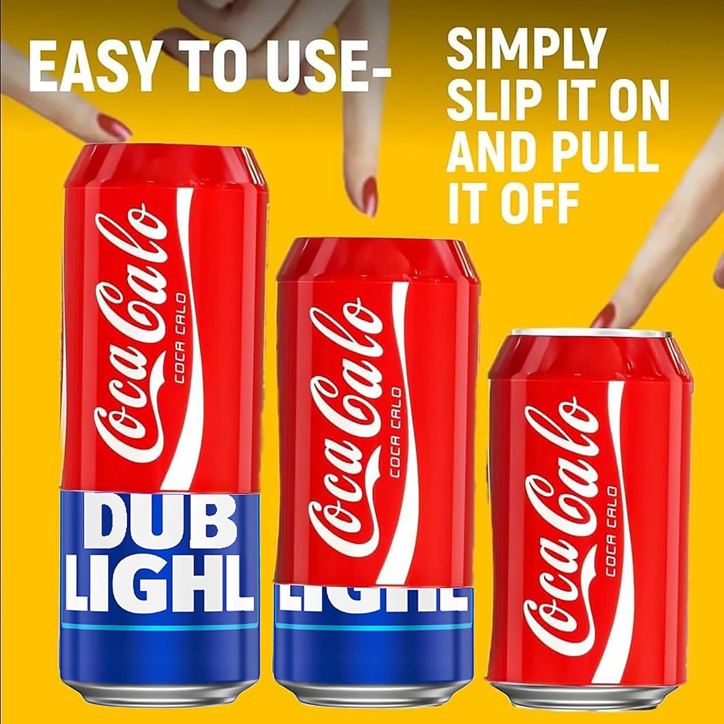 YOURKARTS.COM Silicone Can Sleeve for Cola Beer for 550ML Cans – Looks Like Regular Soda Can | Hide Alcoholic Beverage Easily | Reusable Cooler Sleeve...