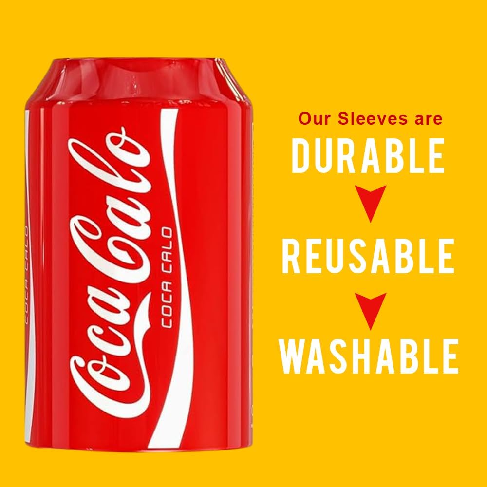 YOURKARTS.COM Silicone Can Sleeve for Cola Beer for 550ML Cans – Looks Like Regular Soda Can | Hide Alcoholic Beverage Easily | Reusable Cooler Sleeve...