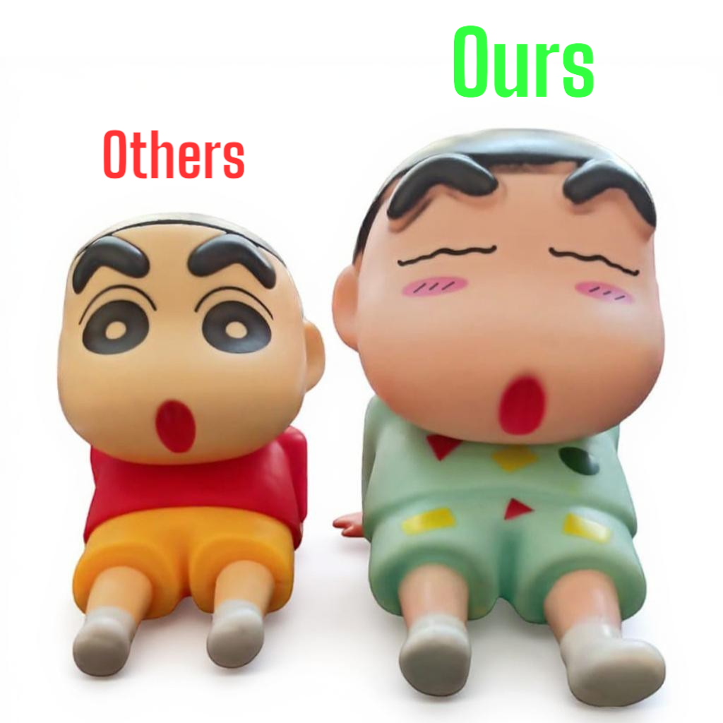 YOURKARTS.COM Cute Shin-Chan Phone Stand, ABS Doll Mobile Holder for Desk, Portable, Flexible (Blue)