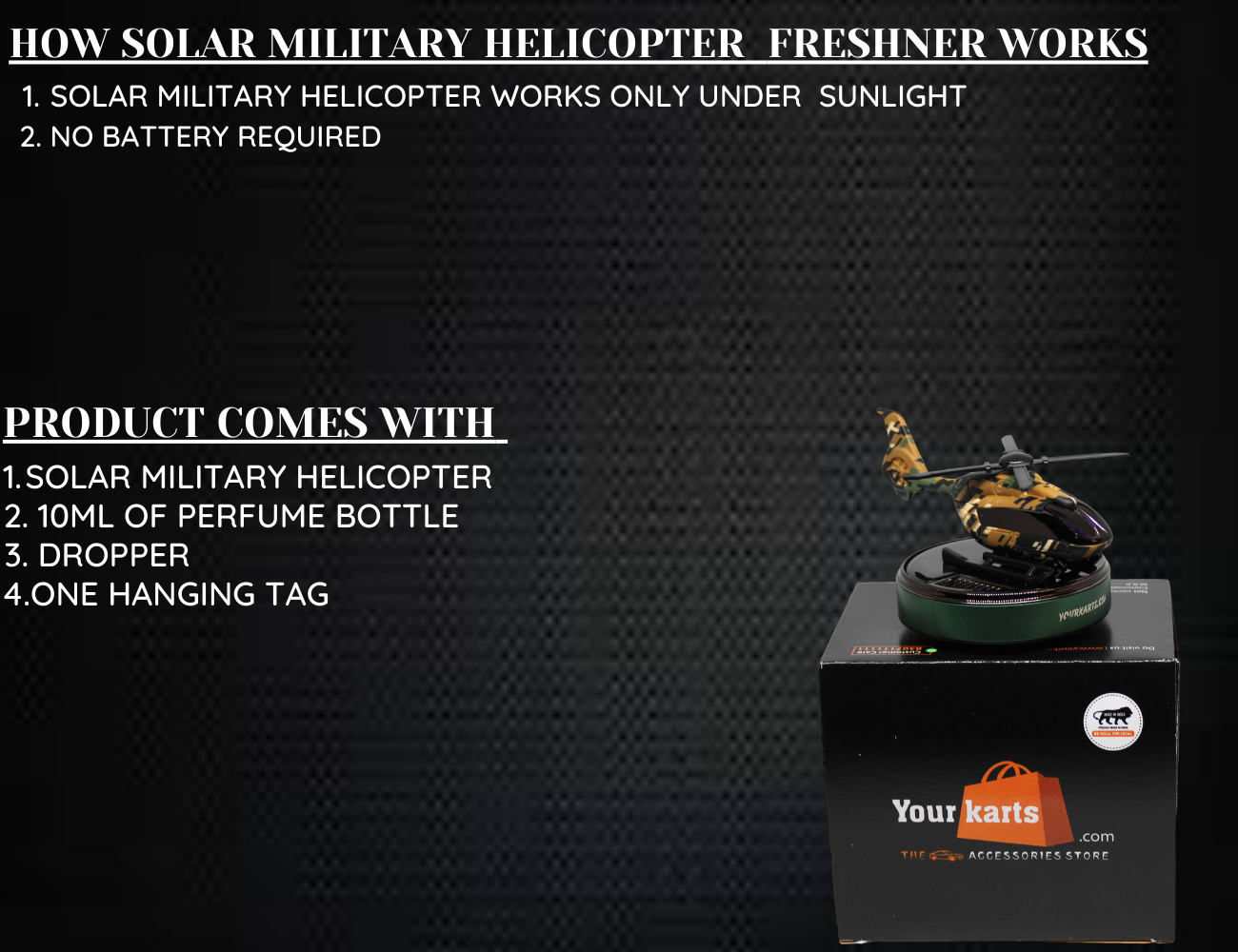 Car solar military helicopter perfume
