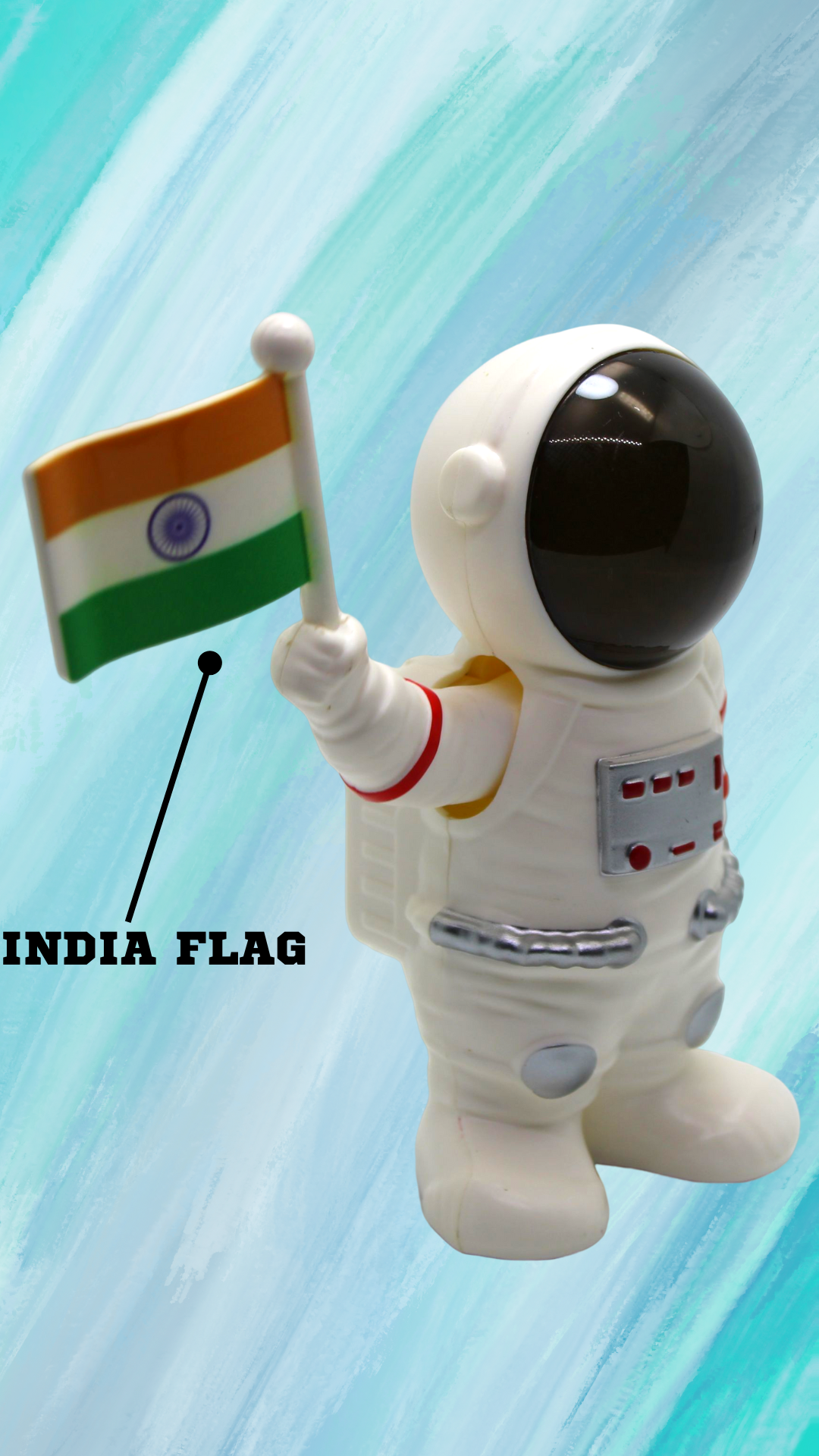 Solar astronaut with indian flag