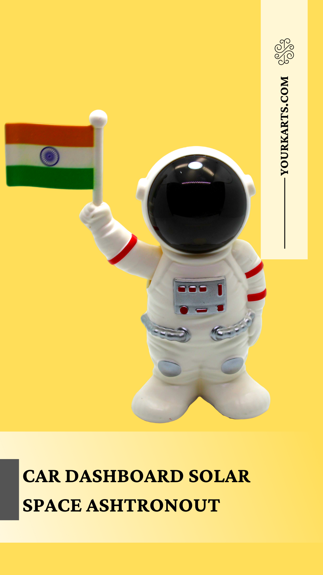 Solar astronaut with indian flag