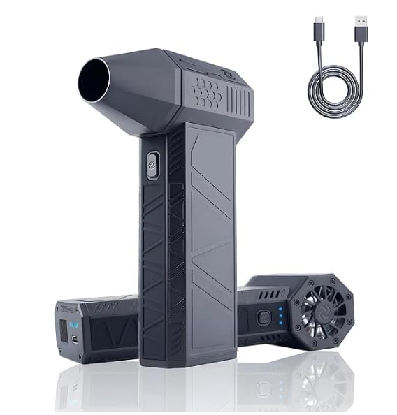 YOURKARTS.COM Mini Blower Turbo Fan 13000RPM Powerful Air Duster | Portable Rechargeable Jet Fan Multi-Functional Cleaning Tool for Car, Computer, Electronics & Home (air Blower f025)