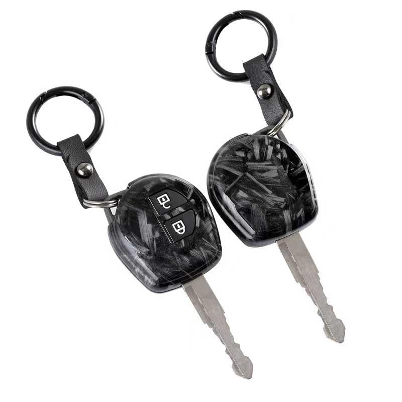 YOURKARTS.COM Car Key Cover ABS Carbon Case Anti-Break Key Shell S-Presso,Swift,SX4,DZire,Ignis,Alto,Vitara Brezza,Celerio,Ertiga,Ciaz,SCross,Baleno,Ritz 2 Button