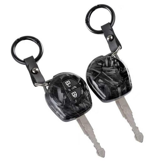 YOURKARTS.COM Car Key Cover ABS Carbon Case Anti-Break Key Shell S-Presso,Swift,SX4,DZire,Ignis,Alto,Vitara Brezza,Celerio,Ertiga,Ciaz,SCross,Baleno,Ritz 2 Button