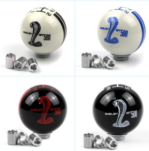 Yourkarts 6 Speed Manual Car Gear Shift Knob with Thread Adapters - Universal Fit