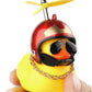 YOURKARTS.COM Cute Duck Design Car Dashboard Accessory - Pack of 3 Adorable Toy Duck with Propeller Helmet and Sunglasses