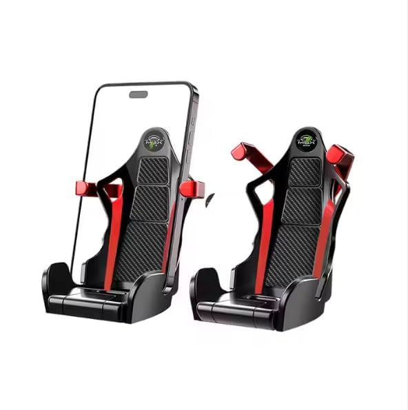 Car Seat-Shaped Phone Mount, Universal Dashboard Holder for All Smartphones, Adjustable Grip