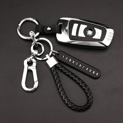 YOURKARTS.COM Anti-Lost Car Keychain with Phone Number Card | Key Ring with Number Plate for Vehicle | Car Accessories Key Holder for Contact Info (Pack of 2)