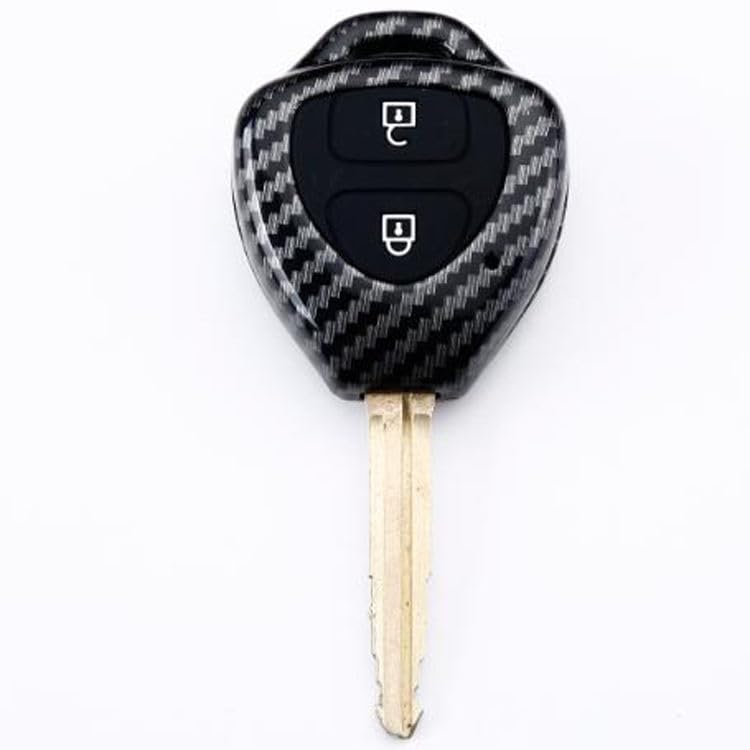 YOURKARTS.COM Car Key Cover Premium Carbon Pro Design Compatible with Old Toyota Innova | Fortuner | Corolla | Camry