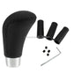 YOURKARTS.COM Leather & Chrome Gear Shift Knob - 5/6 Speed Manual/Automatic Transmission Gear Knob with Installation Kit