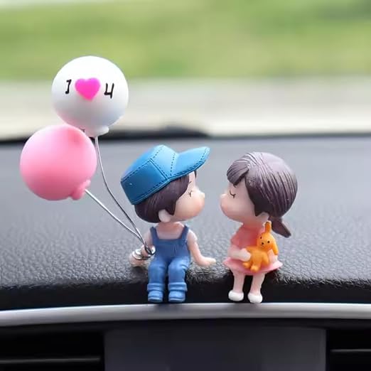 YOURKARTS.COM Cute Couple Universal Anti-Slip Car Dashboard Pad - Multi-Color Sticky Rubber Pad with Superior Grip Technology (Couple Kissing Blue)