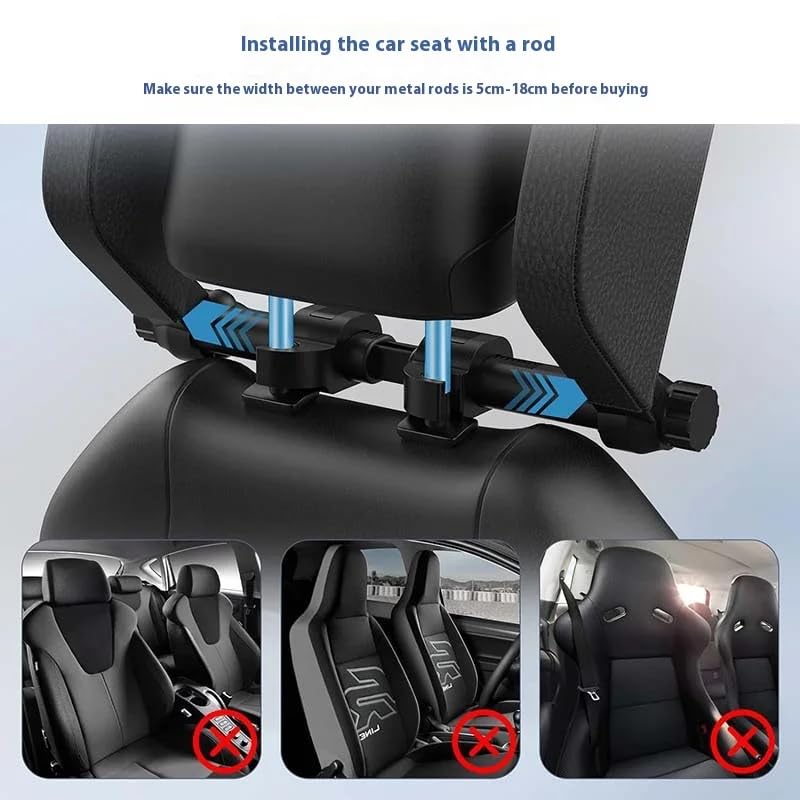 YOURKARTS.COM Headrest Cushion|Car Seat Headrest Support Pillow for Kids|Adjustable Travel Sleeping Head Support for Car|Side Neck Protector for Children & Adults|Universal Fit for Most Car Seats