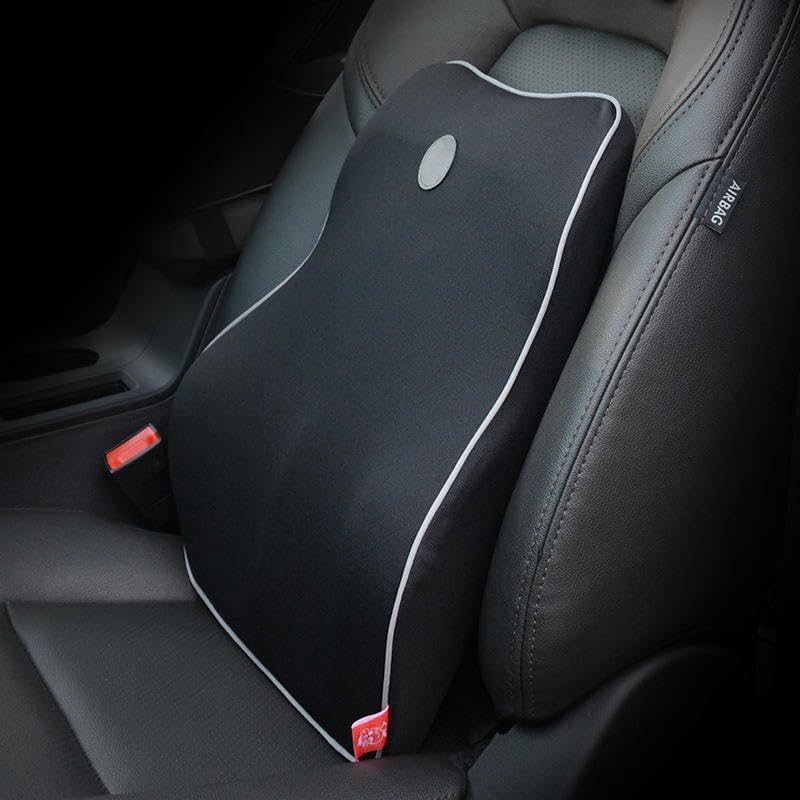 YOURKARTS Memory Foam Car Back Pillow - Back Support & Pain Relief for Drivers and Passengers - Fits Most Vehicles