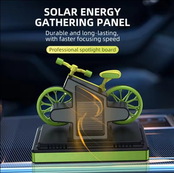 YOURKARTS.COM Car Air Freshener Perfume Accessories-Solar Powered Aroma Therapy Tablet With Bicycle Design