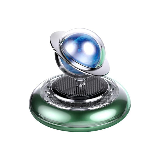 YOURKARTS.COM Astronaut & Planet Solar Dashboard Fragrance – Space-Themed Rotating Car Perfume Diffuser | Sunlight Activated Spinning Air Freshener (SOLAR EARTH, M)