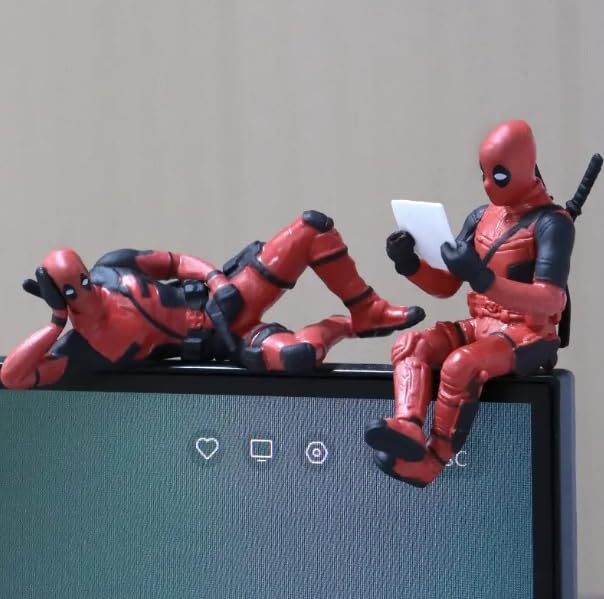 Yourkarts Dead Pool Action Figure PVC Model Movable Joint Set of 3 for Office Desk, Home Décor, Unique Decoration for Car Interiors