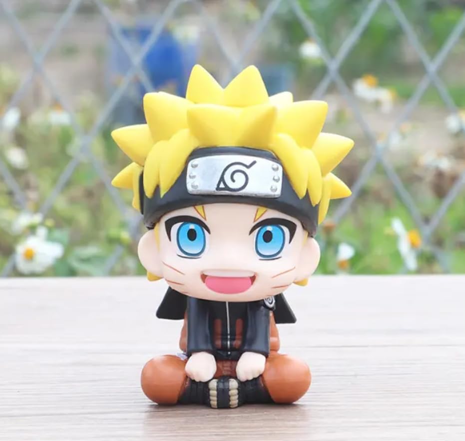 YOURKARTS.COM Anime Characters Naruto and Luffy for car Dashboard Office Desk, Home Décor, Unique Decoration for Car Interiors