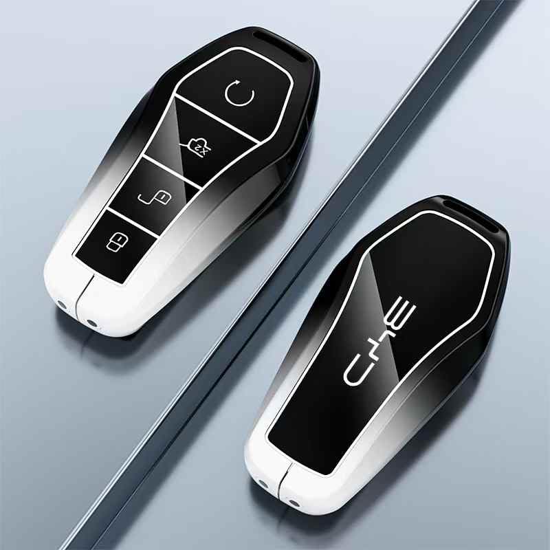 YOURKARTS.COM Car Key Cover Premium Carbon Pro Design – Hard Case Anti-Break Key Shell Compatible with BYD Car Keys | Sporty Look Smart Key Protector | car Accessories 2025 (Shade)