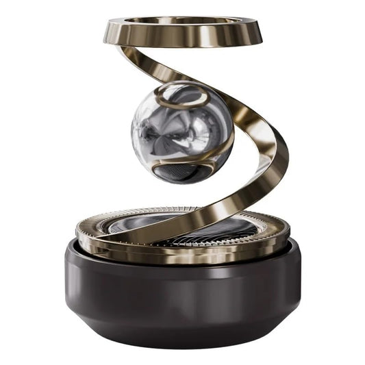 YOURKARTS Car Perfume Diffuser Rotating Solar Air Freshener Double-ring Aromatherapy Diffuser Scent Car Decoration Interior Accessories