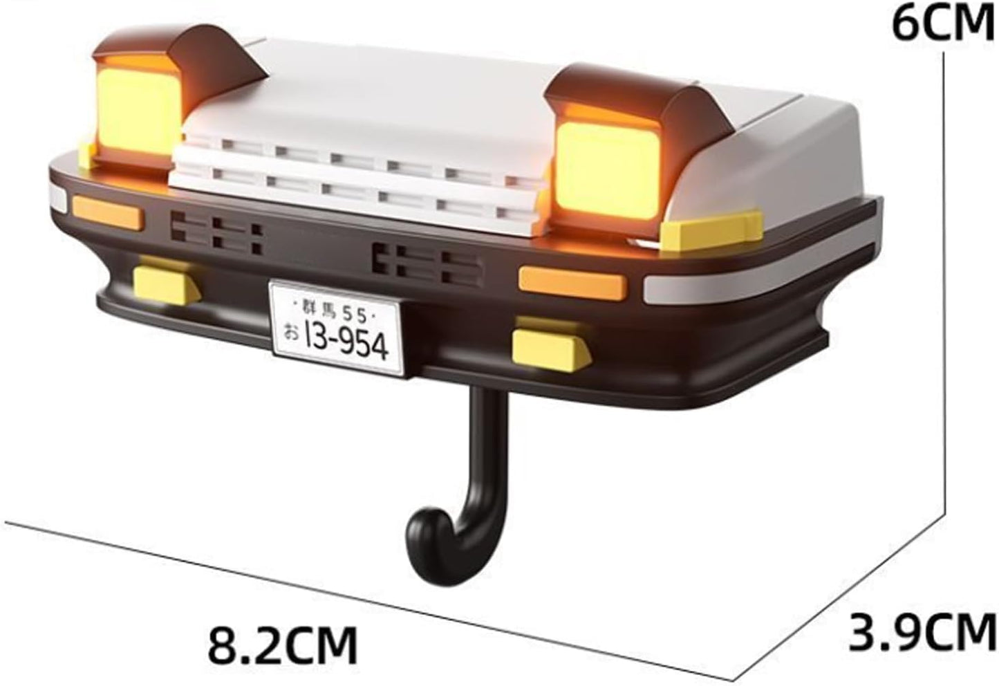 YOURKARTS.COM Toyota Trueno Car Shape Keychain Hanger with Light-Up Headlights | Wall Mount Key Holder | Auto Lights On When Keys Are Hung | Home & Office Organizer