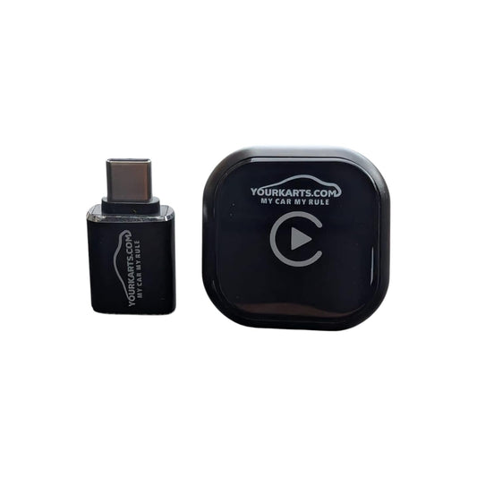 YOURKARTS.COM Adapter Wireless CarPlay & Android Auto Smart Car AI Box | Converts OEM Wired CarPlay to Wireless | Plug & Play, Fast Connection, Stable Performance