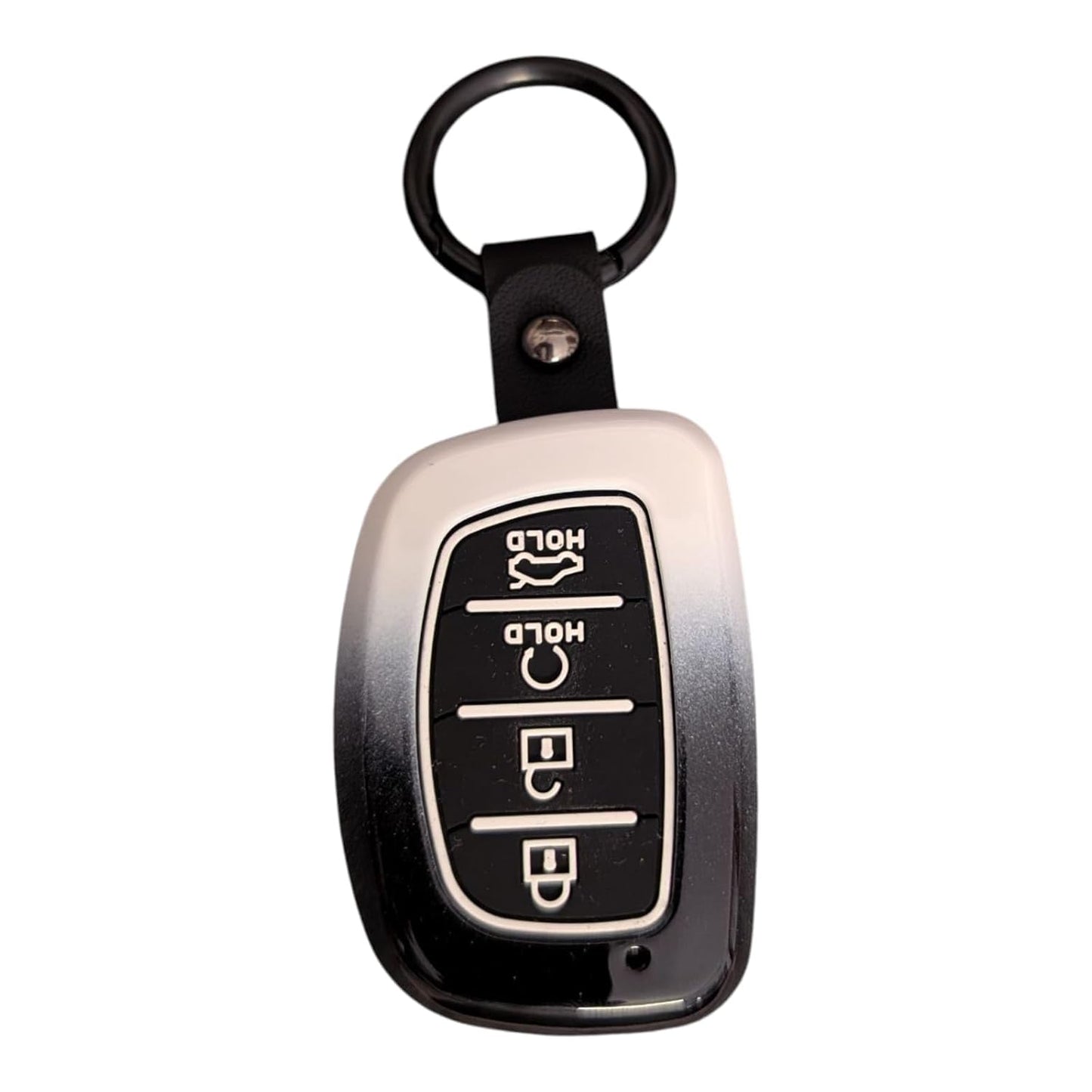 YOURKARTS.COM Car Key Cover Premium Carbon A+ Design Compatible With Hyundai Creta 2024,Creta ev, Alcazar Luxury Waterproof Key Shell & Full Protection 4 Button (Shade)