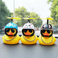 YOURKARTS.COM Cute Duck Design Car Dashboard Accessory - Pack of 3 Adorable Toy Duck with Propeller Helmet and Sunglasses