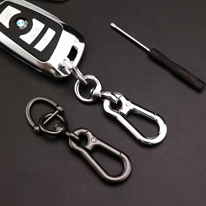 YOURKARTS.COM Anti-Lost Car Keychain with Phone Number Card | Key Ring with Number Plate for Vehicle | Car Accessories Key Holder for Contact Info (Pack of 2)