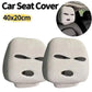 YOURKARTS.COM Car Seat Headrest Full Face Cover – Funny Ski Mask Hat Design with Anti-Ash Protection for Car Seats-White (Pack of 2-White)