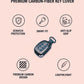 YOURKARTS.COM Car Key Cover Premium Carbon A+ Design Compatible With Hyundai Creta 2024,Creta ev, Alcazar Luxury Waterproof Key Shell & Full Protection 4 Button (Carbon strip)