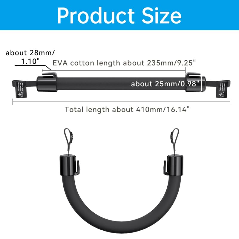 YOURKARTS.COM Car Back Seat Safety Support Handle | Headrest Mounted Grip Bar for Elderly, Kids & Passengers | Anti-Slip Soft Foam Assist Handle for Easy Entry & Exit