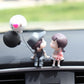 YOURKARTS.COM Cute Couple Universal Anti-Slip Car Dashboard Pad - Multi-Color Sticky Rubber Pad with Superior Grip Technology (Couple Kissing Grey)