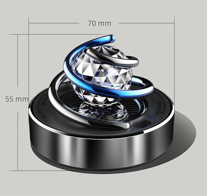 YOURKARTS Car Perfume Diffuser Rotating Solar Air Freshener Double-ring Aromatherapy Diffuser Scent Car Decoration Interior Accessories