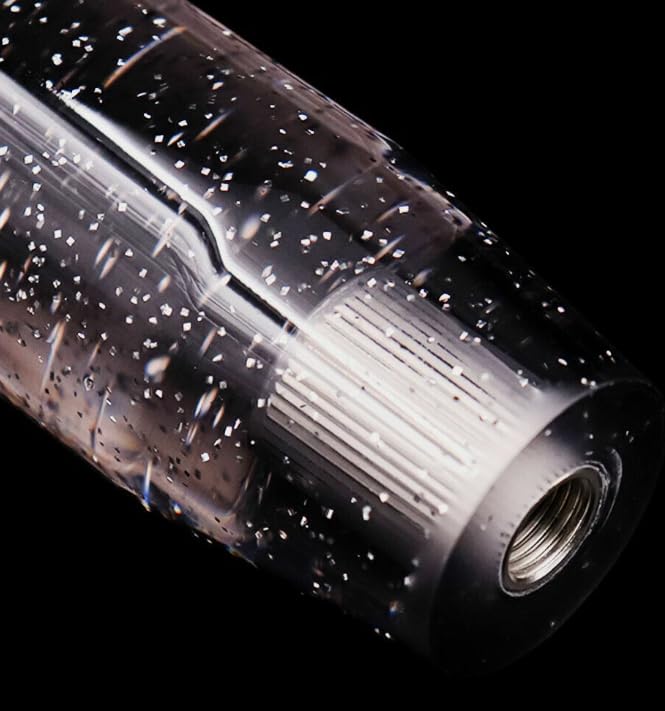 YOURKARTS Gear Shift Knob Crystal Sparkle Styling 15CM & 10CM Sporty Handle Universal Gear Head for Manual Automatic Cars | Sleek Transparent Design with Shimmer Effect (Smoke, 15cm)